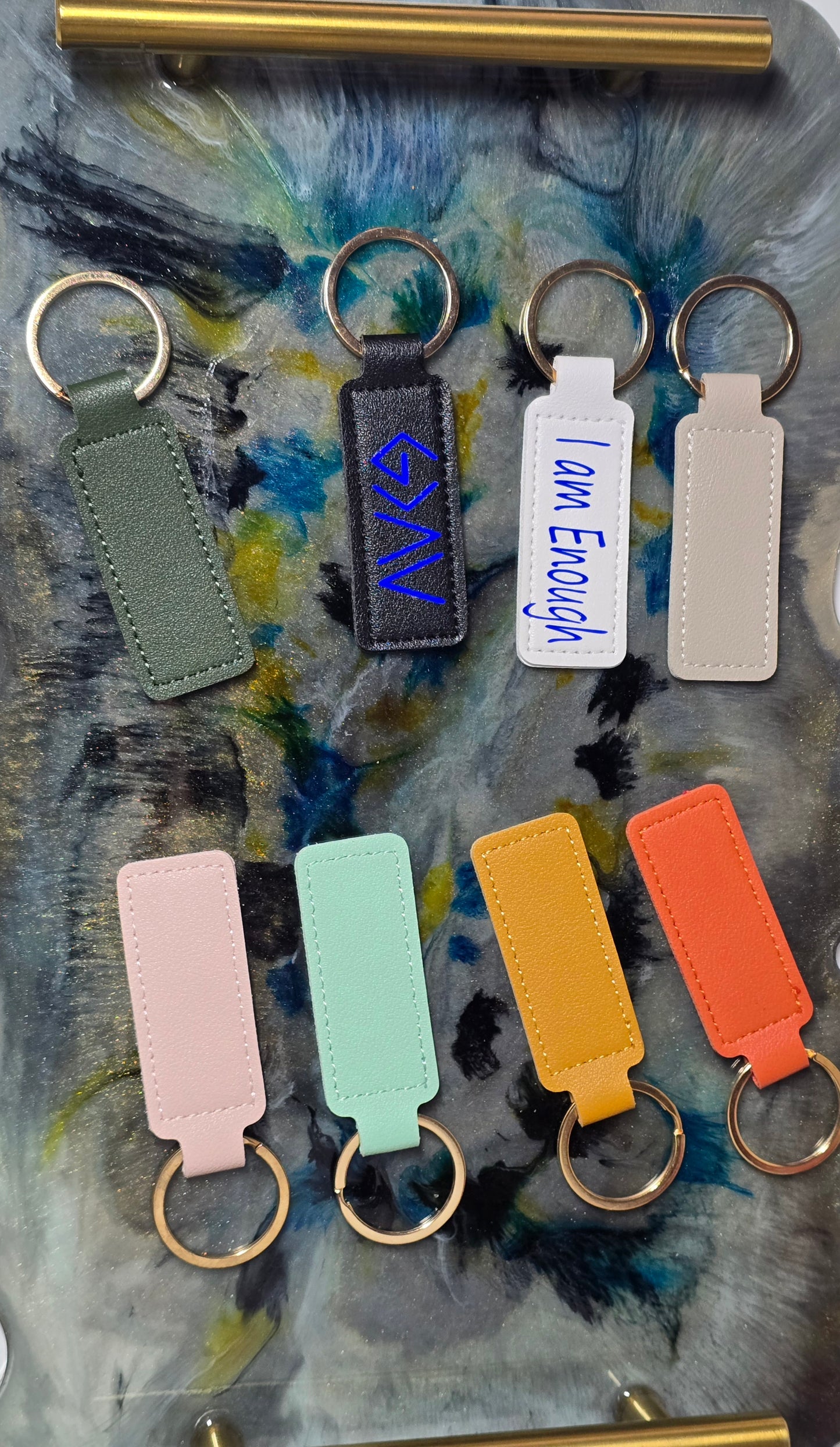 Leather keychain